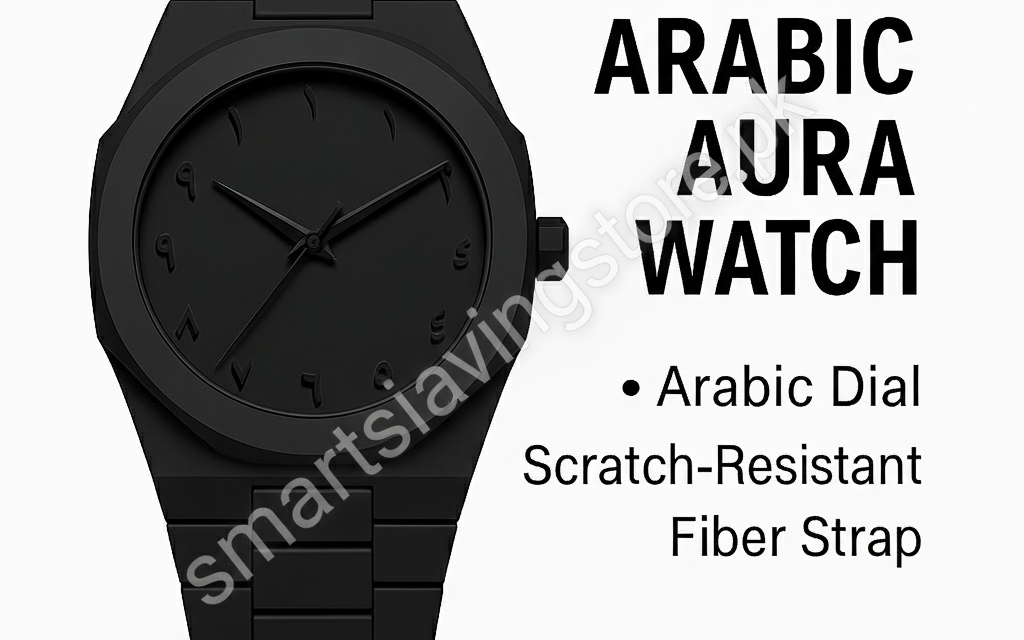 Black Aura Arabic Dial Watch for Men