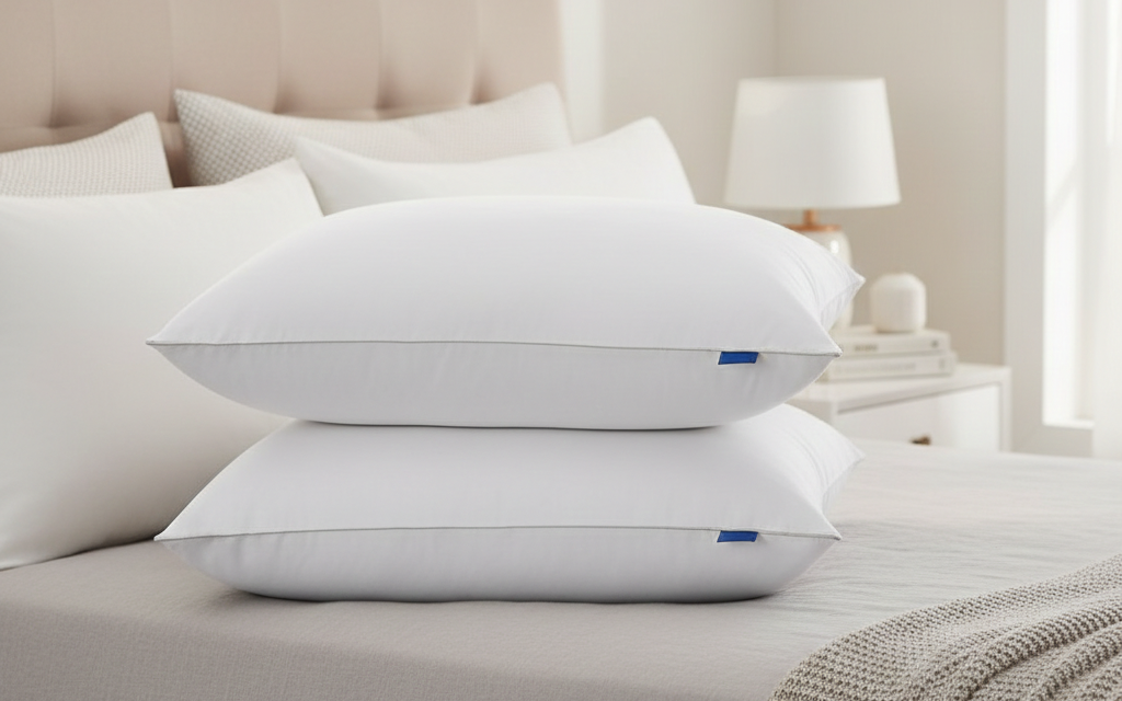 eckham Hotel Collection Bed Pillows Standard/Queen Size Set of 2 – Original Soft Down Alternative Pillow for Sleeping – Soft Support for Back, Stomach or Side Sleepers