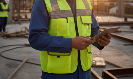 JKSafety 12 Pockets Class 2 High Visible Reflective Safety Vest Zipper Front Back Pockets Mesh Lining, Yellow-Black Meets ANSI/ISEA Standards