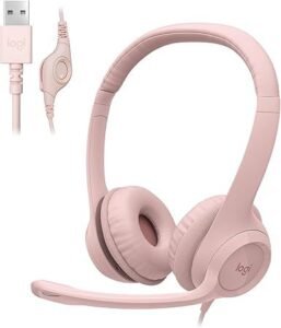 logitech h390 usb headset 🌸 clear calls noise canceling mic work from home essential