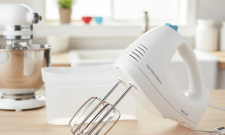 Hamilton Beach 6-Speed Electric Hand Mixer with Whisk, Traditional Beaters, Snap-On Storage Case, 250 Watts, White