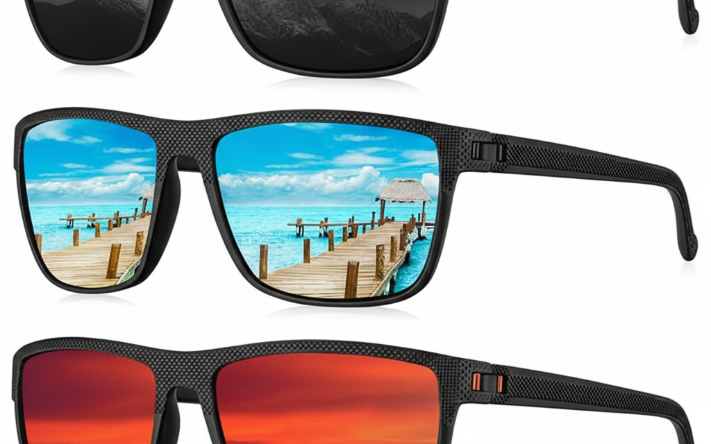 Fanshen Polarized Sports Sunglasses for Men, UV Protection Lightweight Sun Glasses for Driving Fishing Golf Cycling