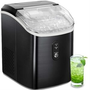 nugget ice portable ice machine with ice scoop and basket,45lbs