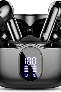 wireless earbuds, bluetooth 5 4 headphones bass stereo, ear buds with noise cancelling mic